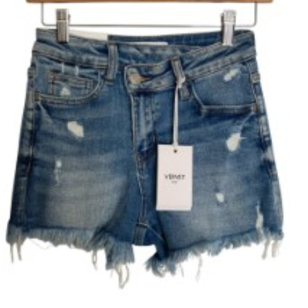 NWT Vervet Rebecca Crossover High Rise Short XSmall